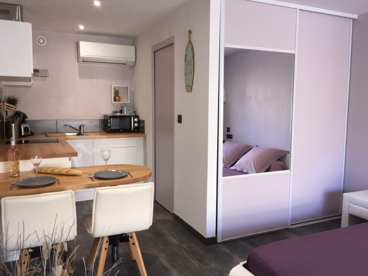Plage A 400 M Studio Tout Confort Terrasse Clim Parking Hyères المظهر الخارجي الصورة